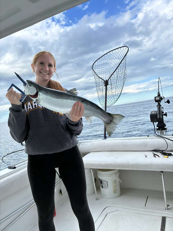 Lake Michigan fishing catch aboard Next Gen Charters in Kewaunee, Wisconsin
