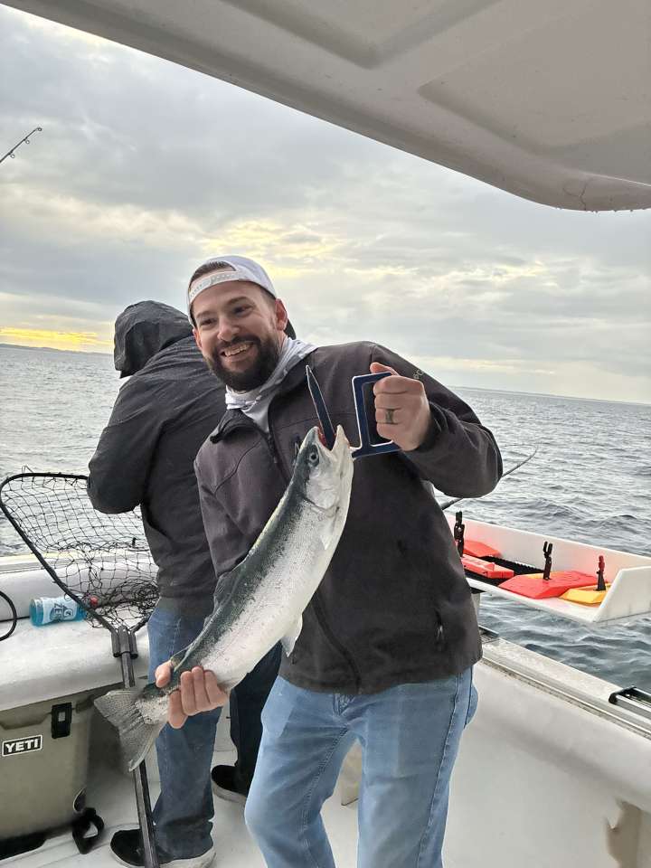 Lake Michigan fishing catch aboard Next Gen Charters in Kewaunee, Wisconsin