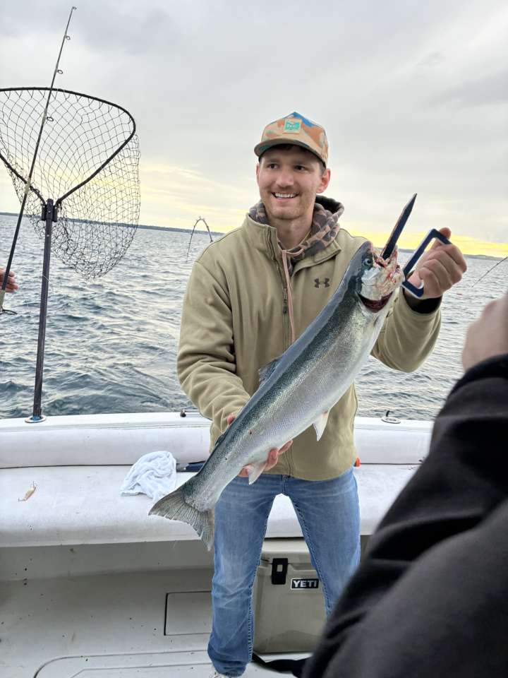 Lake Michigan fishing catch aboard Next Gen Charters in Kewaunee, Wisconsin