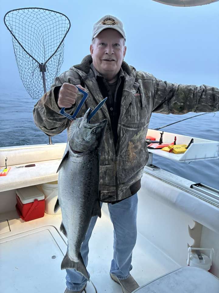 Lake Michigan fishing catch aboard Next Gen Charters in Kewaunee, Wisconsin