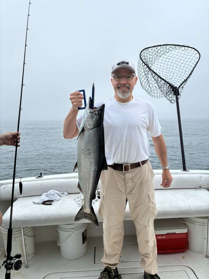 Lake Michigan fishing catch aboard Next Gen Charters in Kewaunee, Wisconsin