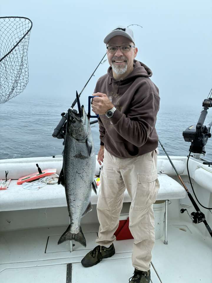 Lake Michigan fishing catch aboard Next Gen Charters in Kewaunee, Wisconsin