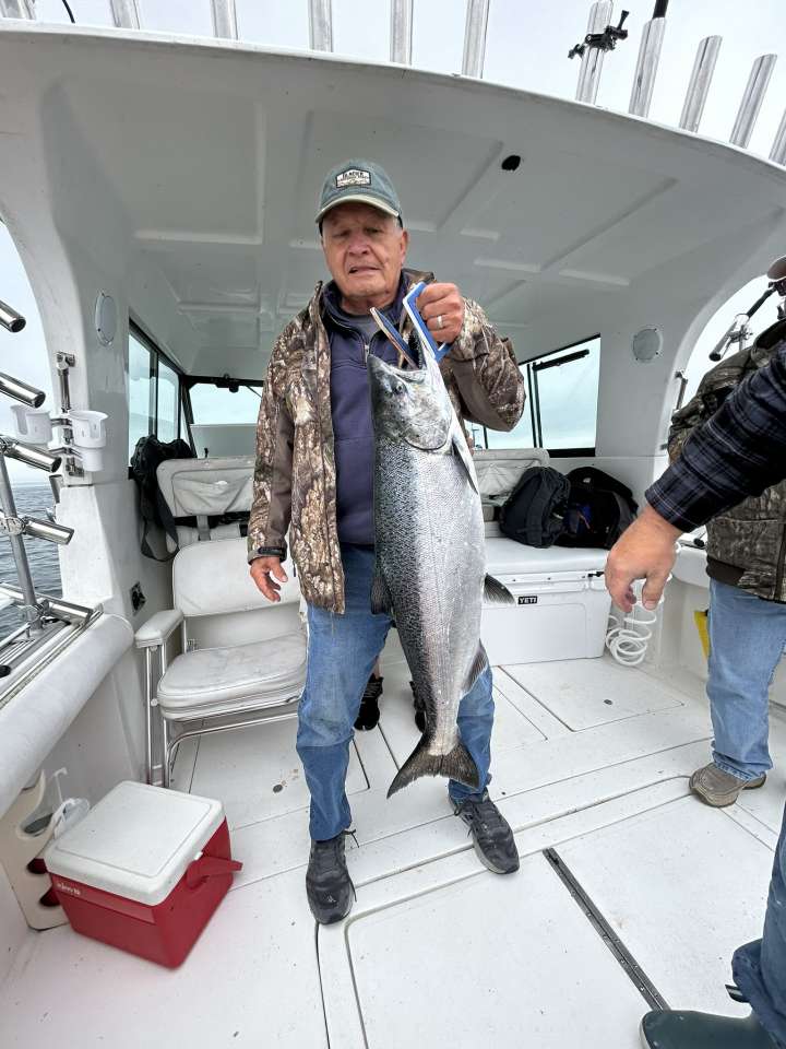 Lake Michigan fishing catch aboard Next Gen Charters in Kewaunee, Wisconsin