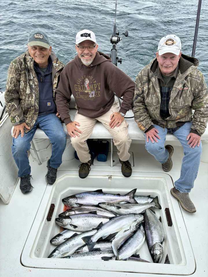 Lake Michigan fishing catch aboard Next Gen Charters in Kewaunee, Wisconsin
