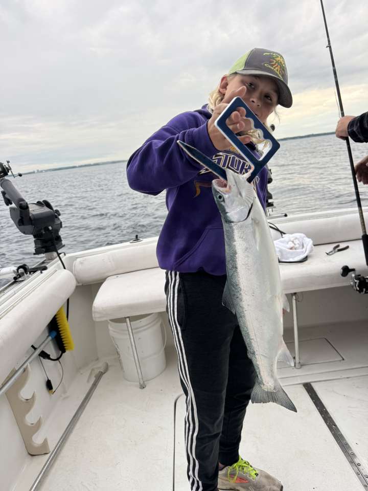 Lake Michigan fishing catch aboard Next Gen Charters in Kewaunee, Wisconsin