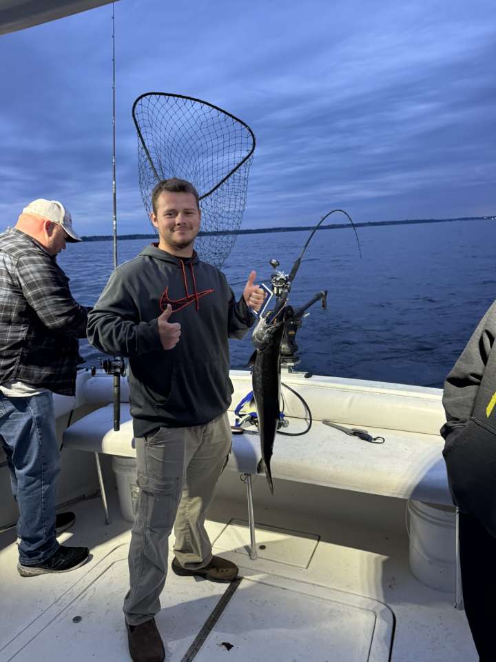 Lake Michigan fishing catch aboard Next Gen Charters in Kewaunee, Wisconsin