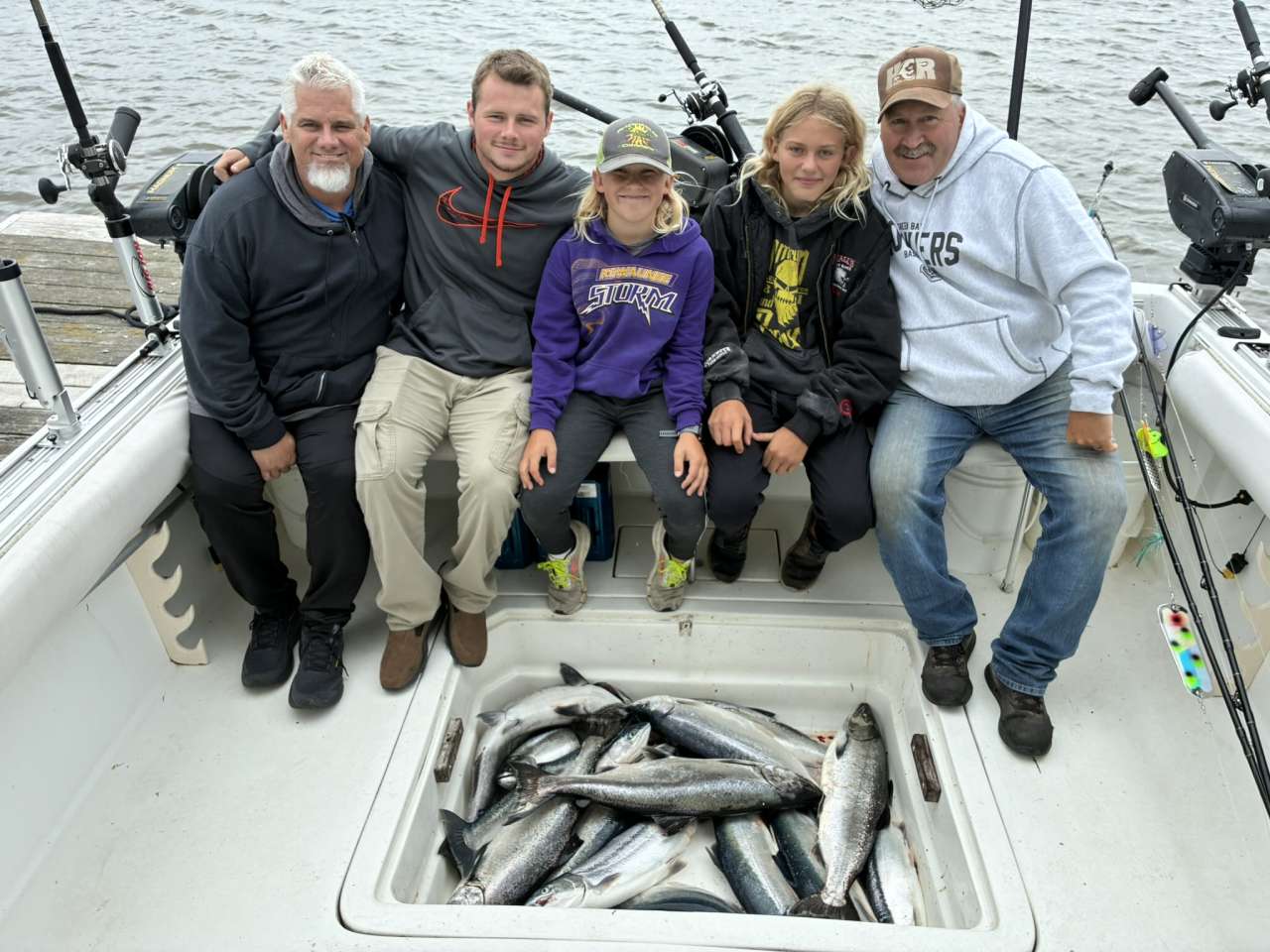 Lake Michigan fishing catch aboard Next Gen Charters in Kewaunee, Wisconsin
