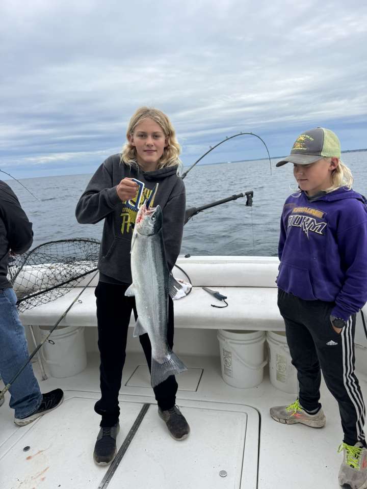Lake Michigan fishing catch aboard Next Gen Charters in Kewaunee, Wisconsin