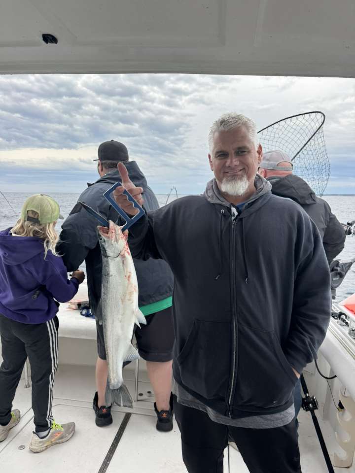 Lake Michigan fishing catch aboard Next Gen Charters in Kewaunee, Wisconsin