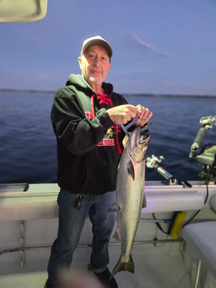 Lake Michigan fishing catch aboard Next Gen Charters in Kewaunee, Wisconsin