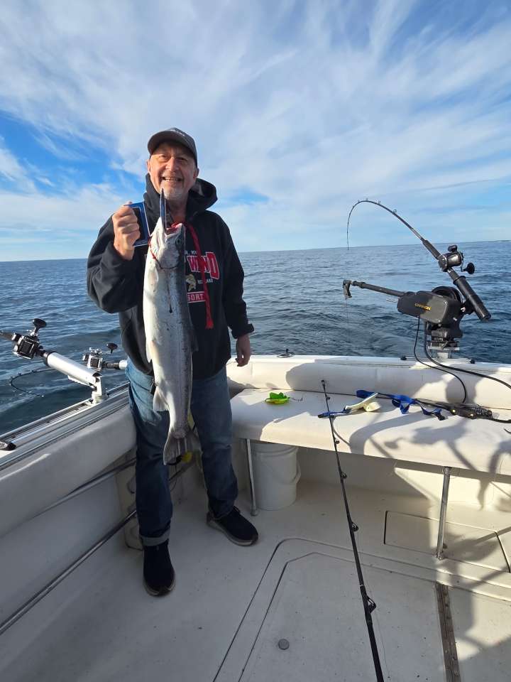 Lake Michigan fishing catch aboard Next Gen Charters in Kewaunee, Wisconsin