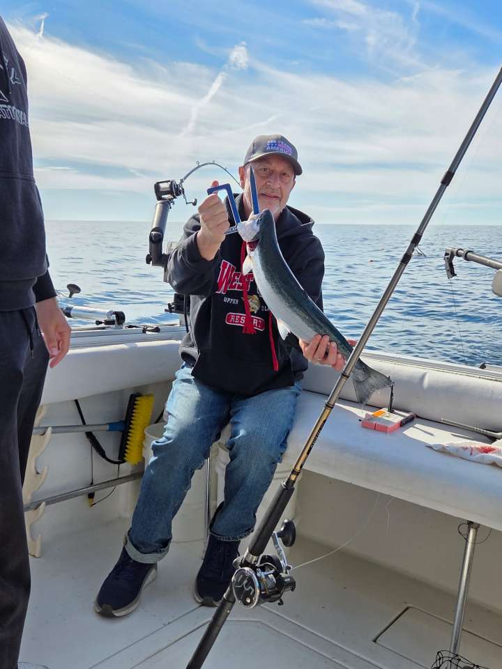 Lake Michigan fishing catch aboard Next Gen Charters in Kewaunee, Wisconsin