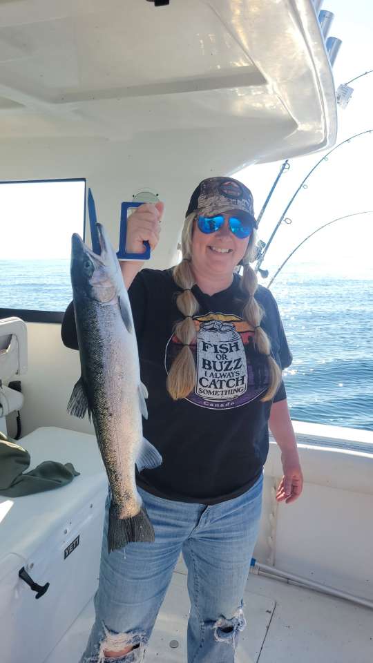 Lake Michigan fishing catch aboard Next Gen Charters in Kewaunee, Wisconsin