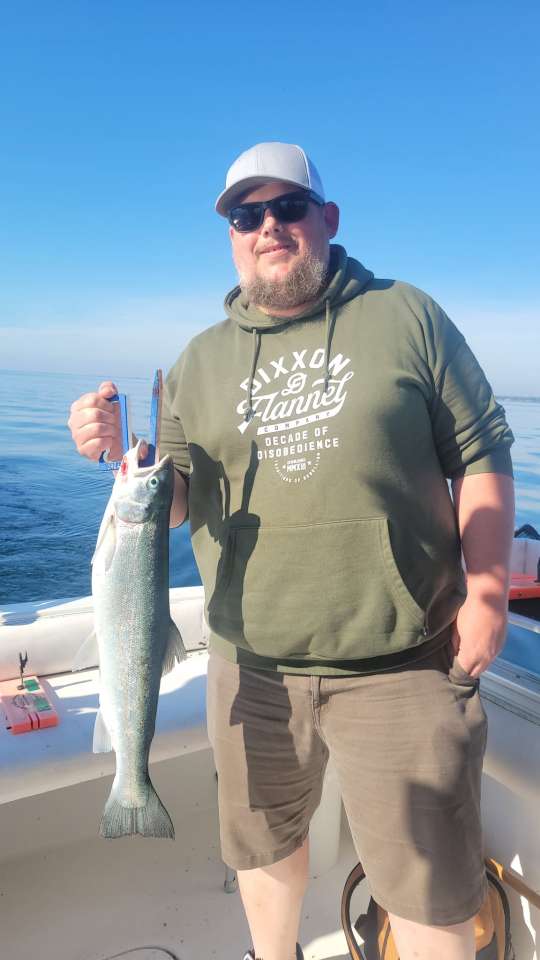 Lake Michigan fishing catch aboard Next Gen Charters in Kewaunee, Wisconsin