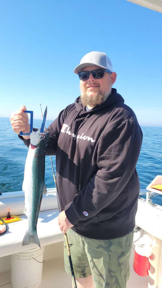 Lake Michigan fishing catch aboard Next Gen Charters in Kewaunee, Wisconsin