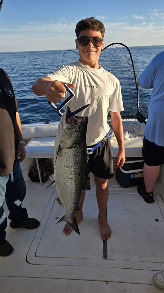 Lake Michigan fishing catch aboard Next Gen Charters in Kewaunee, Wisconsin