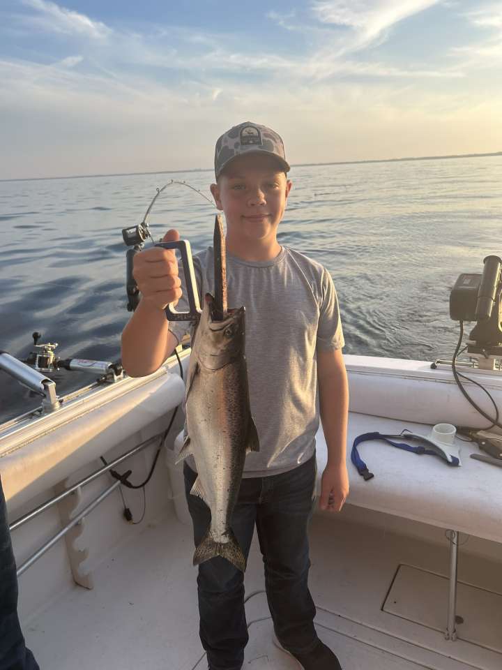 Lake Michigan fishing catch aboard Next Gen Charters in Kewaunee, Wisconsin