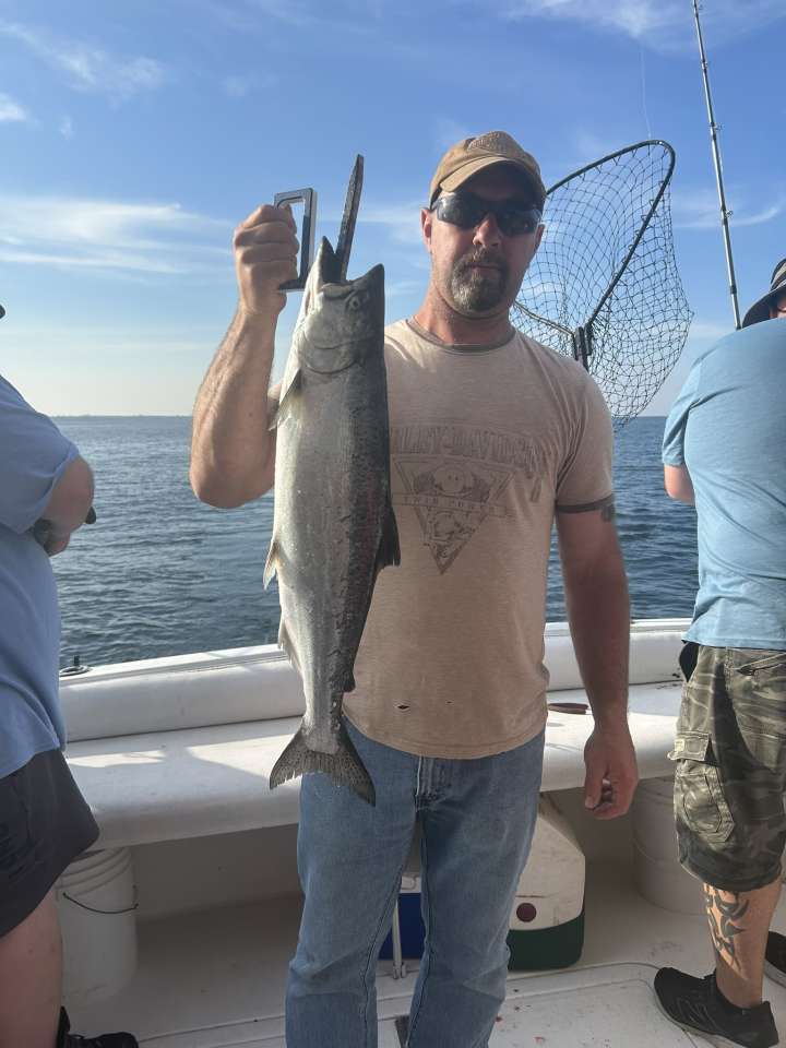 Lake Michigan fishing catch aboard Next Gen Charters in Kewaunee, Wisconsin