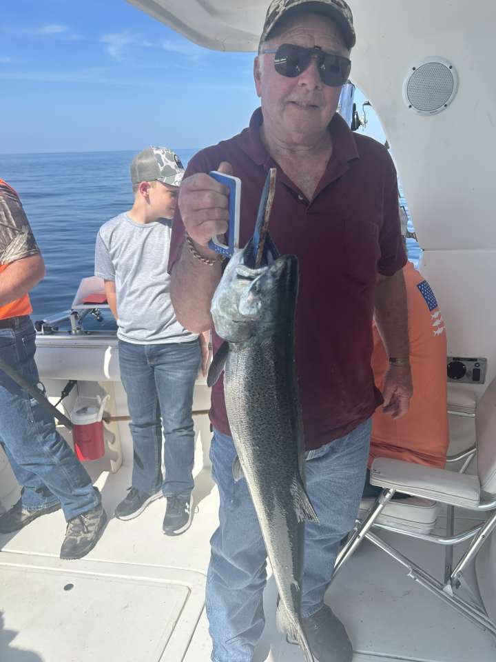 Lake Michigan fishing catch aboard Next Gen Charters in Kewaunee, Wisconsin