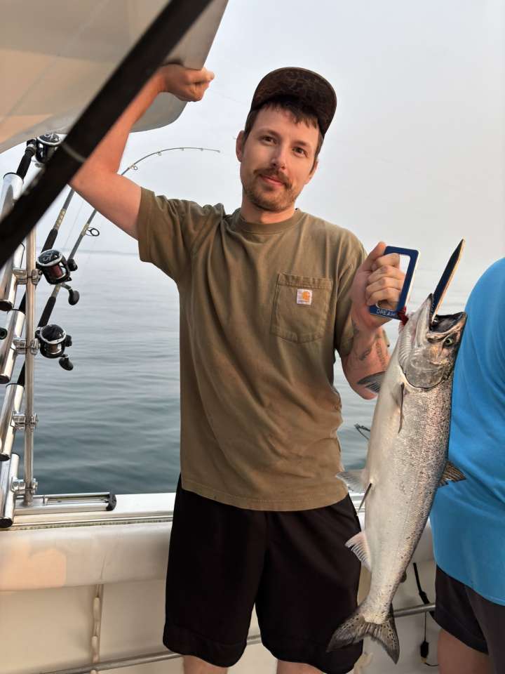 Lake Michigan fishing catch aboard Next Gen Charters in Kewaunee, Wisconsin