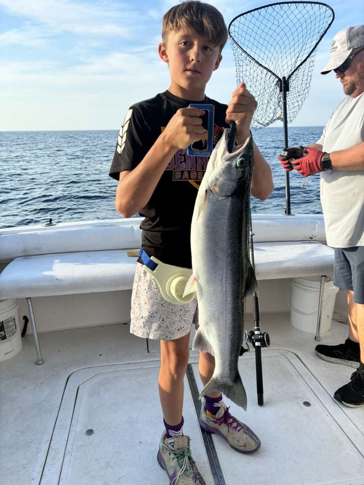 Lake Michigan fishing catch aboard Next Gen Charters in Kewaunee, Wisconsin