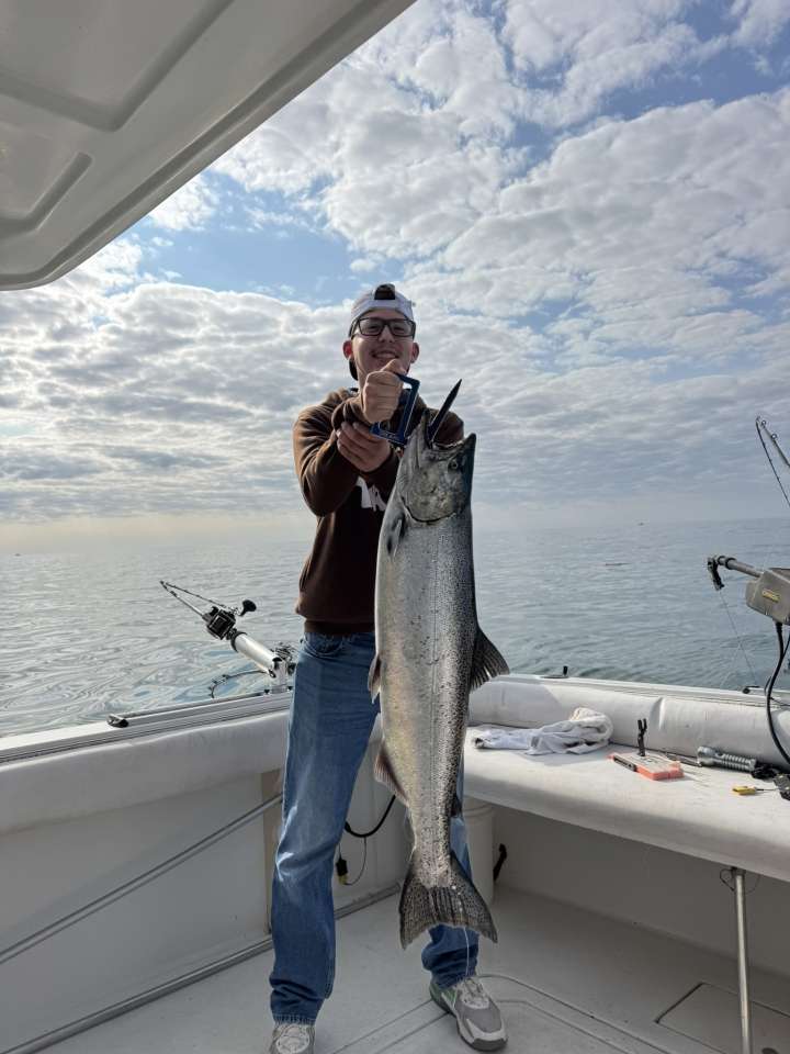 Lake Michigan fishing catch aboard Next Gen Charters in Kewaunee, Wisconsin