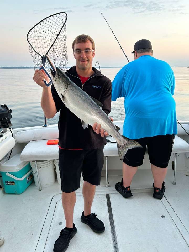 Lake Michigan fishing catch aboard Next Gen Charters in Kewaunee, Wisconsin