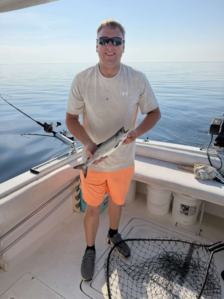 Lake Michigan fishing catch aboard Next Gen Charters in Kewaunee, Wisconsin
