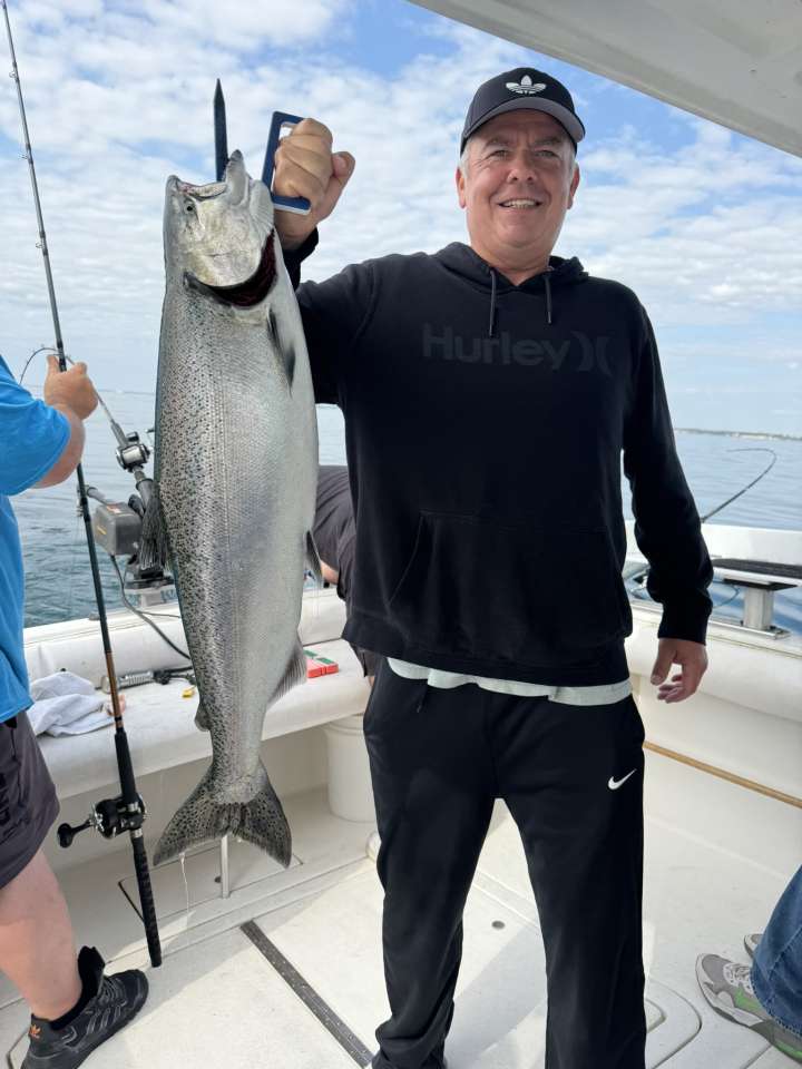 Lake Michigan fishing catch aboard Next Gen Charters in Kewaunee, Wisconsin