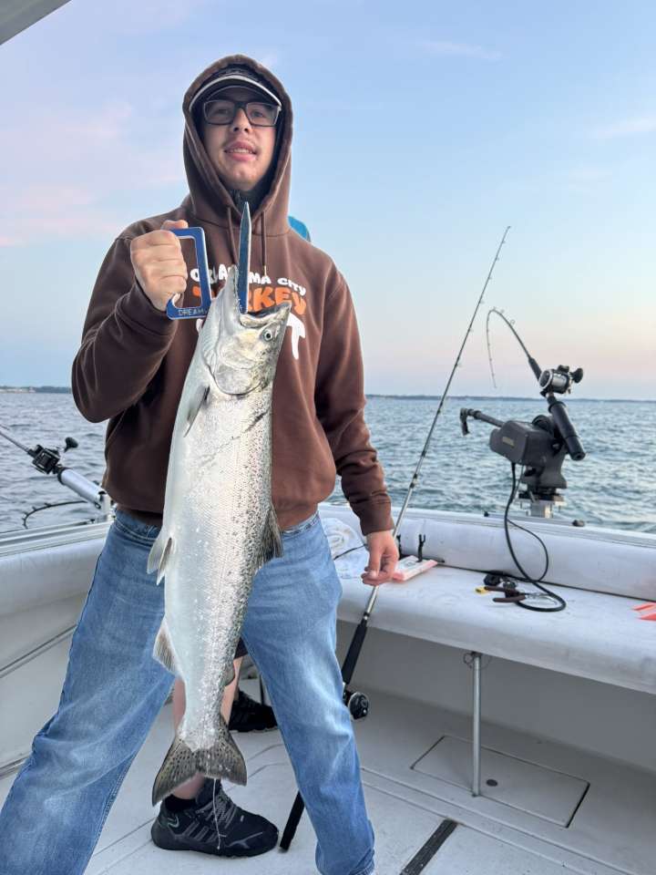 Lake Michigan fishing catch aboard Next Gen Charters in Kewaunee, Wisconsin