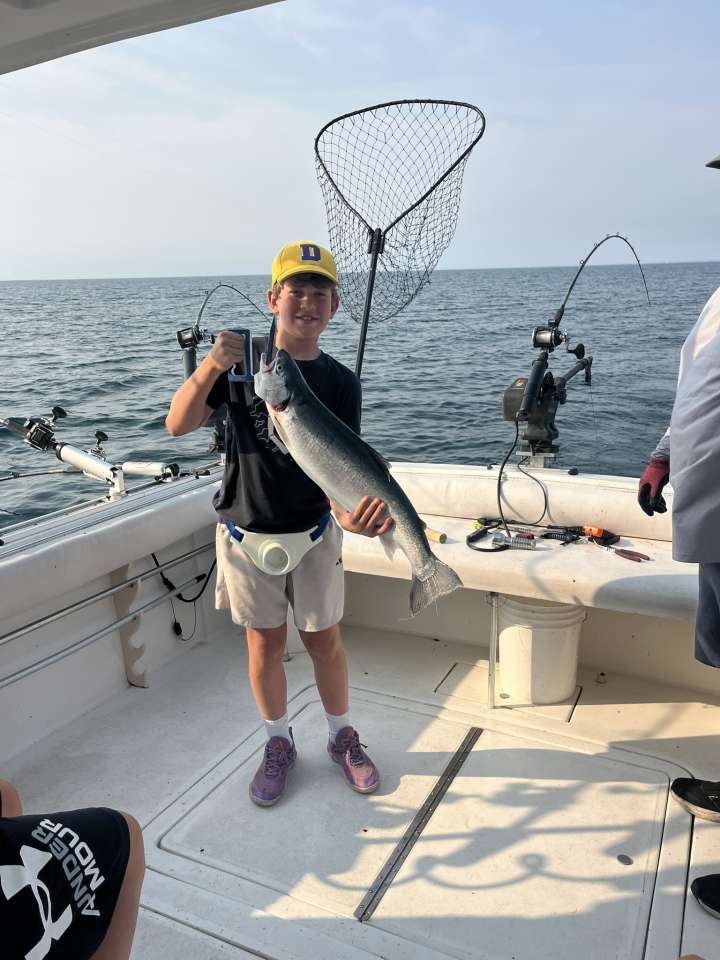 Lake Michigan fishing catch aboard Next Gen Charters in Kewaunee, Wisconsin