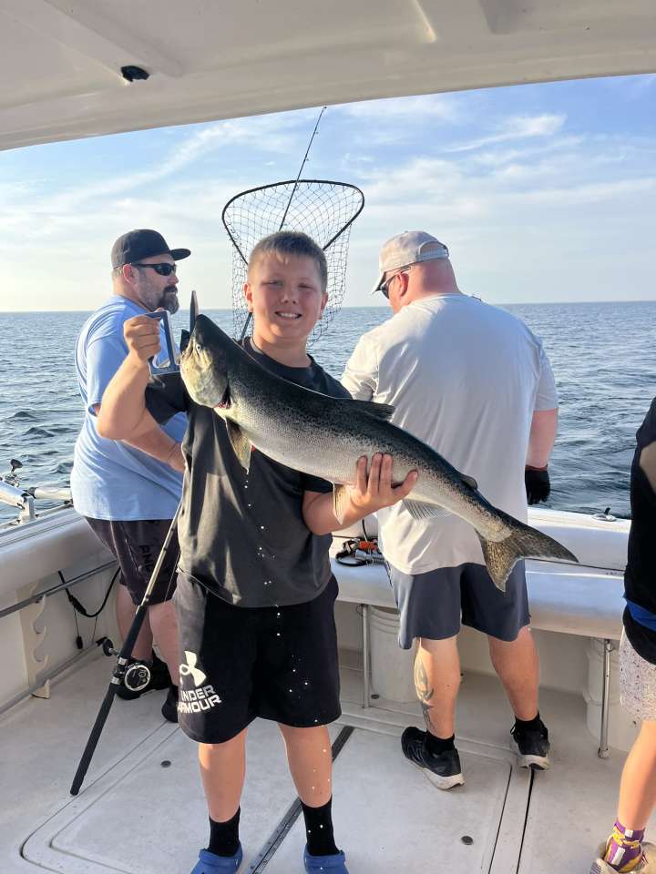 Lake Michigan fishing catch aboard Next Gen Charters in Kewaunee, Wisconsin