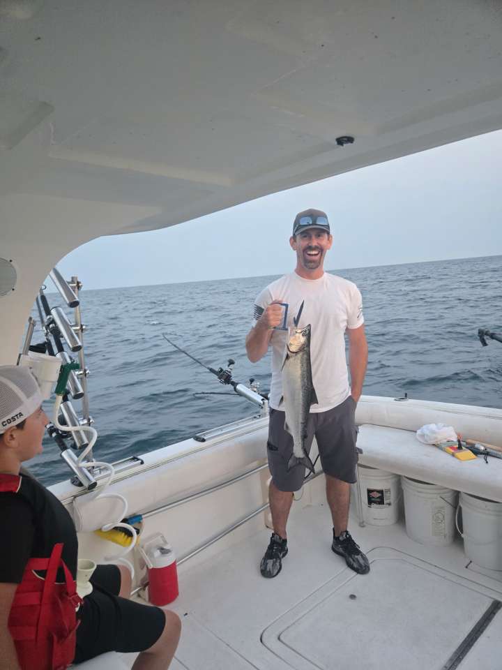 Lake Michigan fishing catch aboard Next Gen Charters in Kewaunee, Wisconsin