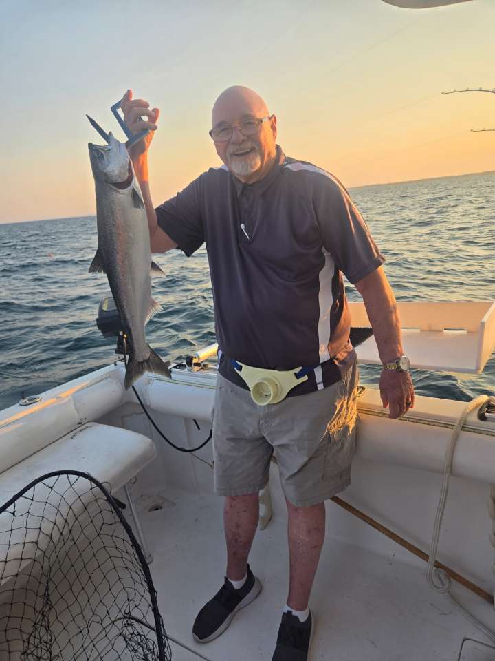 Lake Michigan fishing catch aboard Next Gen Charters in Kewaunee, Wisconsin