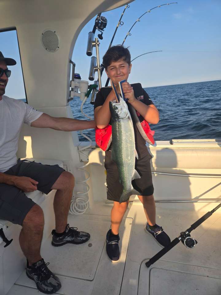 Lake Michigan fishing catch aboard Next Gen Charters in Kewaunee, Wisconsin
