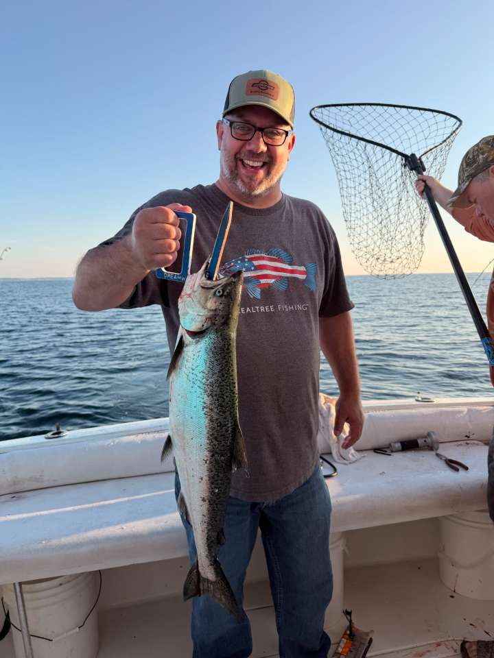 Lake Michigan fishing catch aboard Next Gen Charters in Kewaunee, Wisconsin