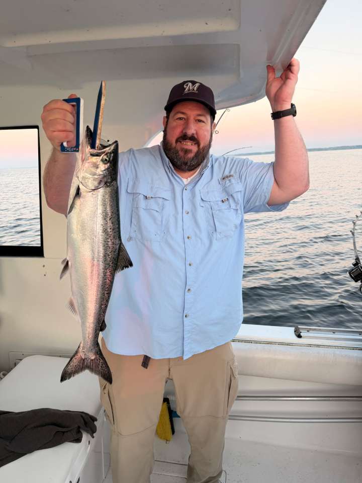 Lake Michigan fishing catch aboard Next Gen Charters in Kewaunee, Wisconsin