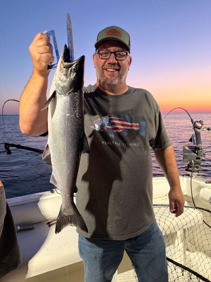 Lake Michigan fishing catch aboard Next Gen Charters in Kewaunee, Wisconsin