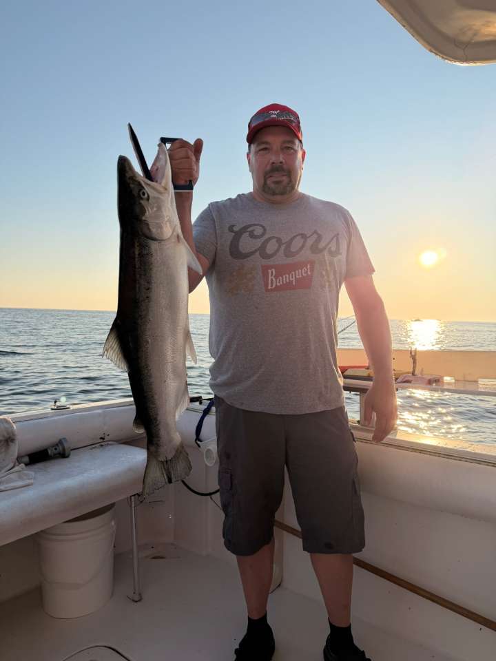 Lake Michigan fishing catch aboard Next Gen Charters in Kewaunee, Wisconsin